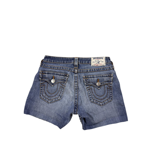 True Religion mini shorts blue vintage Y2K