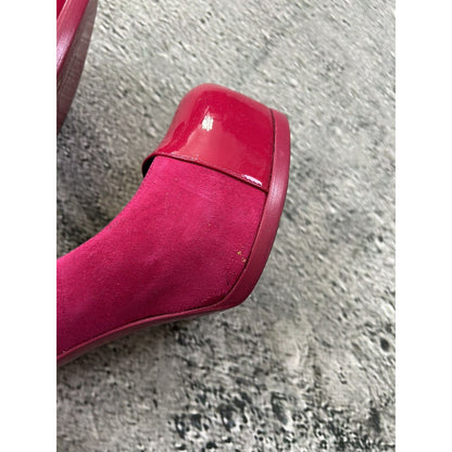 Saint Laurent Paris Tribute 2 High Heels Fushia Pink Suede