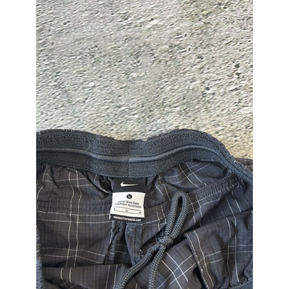 Nike vintage black shorts track pant small swoosh Y2K