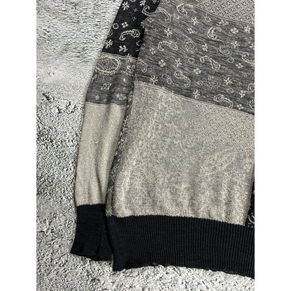 Diesel sweater linen paisley vintage avant garde abstract