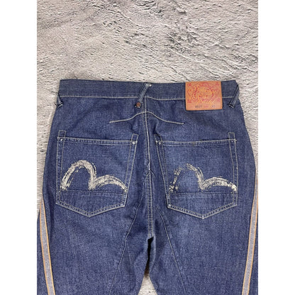 Evisu jeans vintage inside out selvedge white red