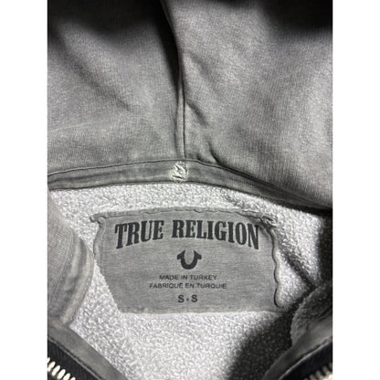True Religion zip hoodie vintage skull rhinestones