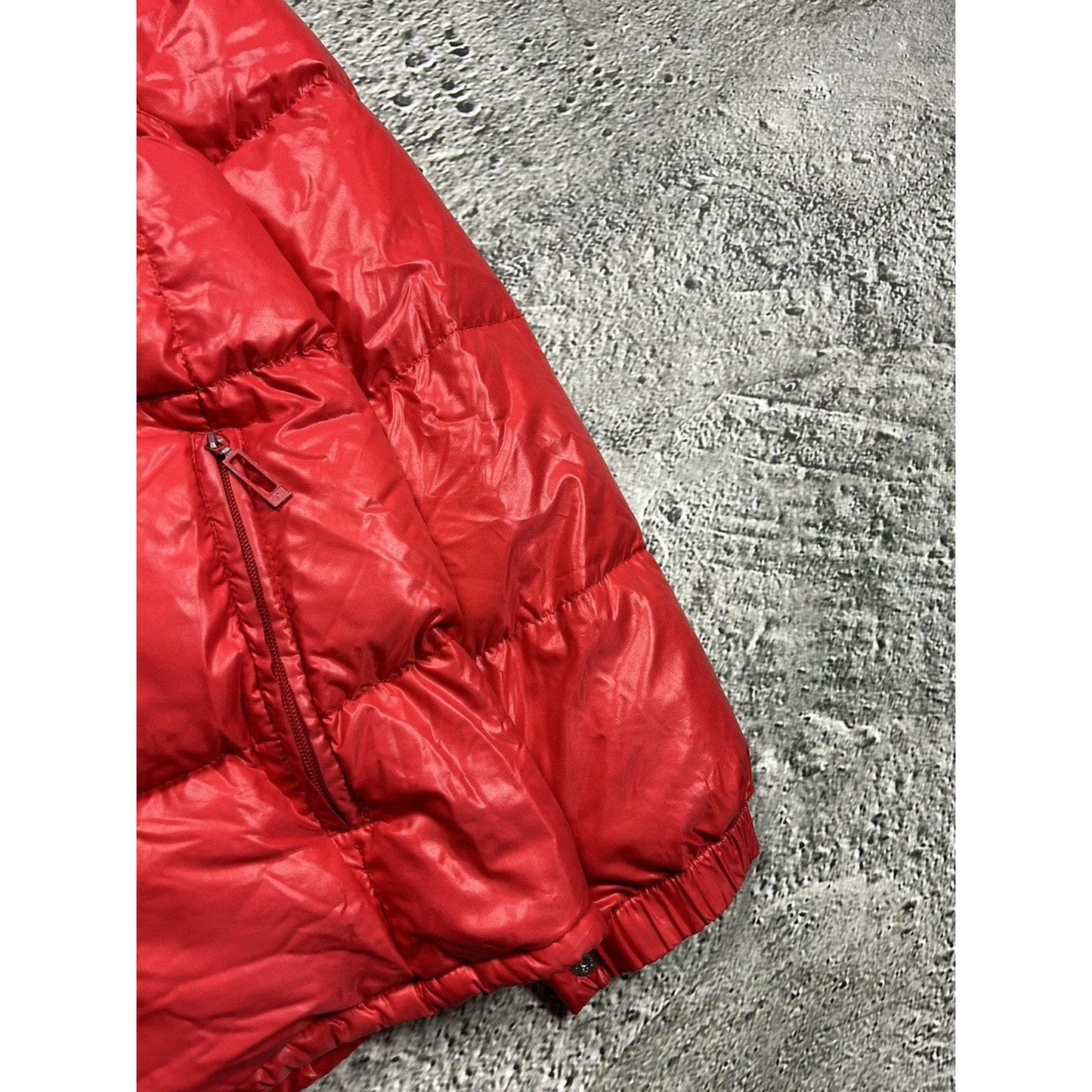 Moncler puffer jacket / vest vintage down red 2 in 1