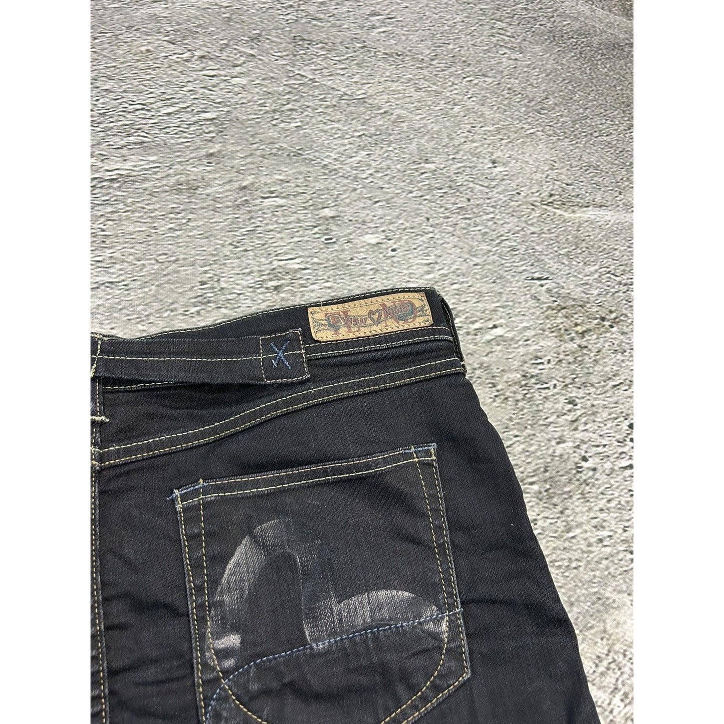 Evisu x Puma vintage black skirt seagulls Y2K