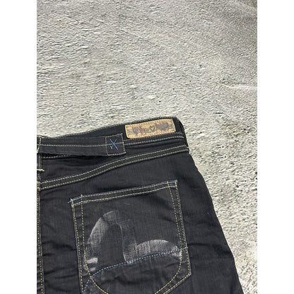Evisu x Puma vintage black skirt seagulls Y2K