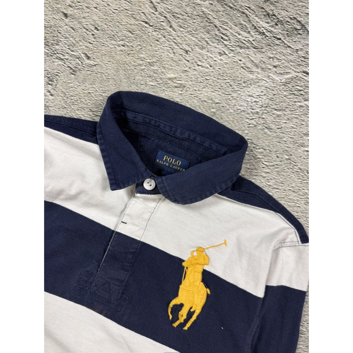 Chief Keef Polo Ralph Lauren navy white longsleeve striped big pony