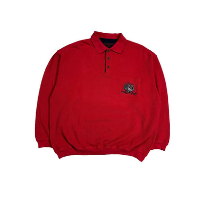 YSL red sweatshirt polo vintage Yves Saint Laurent 90s