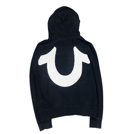 True Religion vintage black hoodie big logo Y2K horseshoe