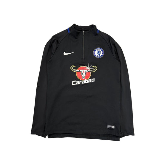 Chelsea Nike training sweatshirt halfzip black Carabao