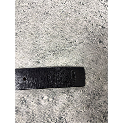 Diesel black leather belt Y2K