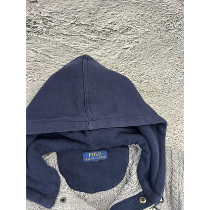 Polo Ralph Lauren big pony hoodie sweater knit grey