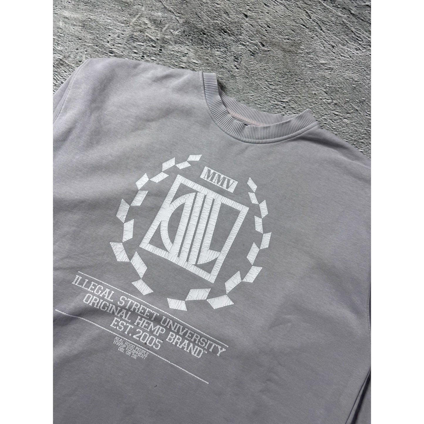 Hemp Gru Dill Gang Polish Hip-Hop vintage crewneck gray HWDP