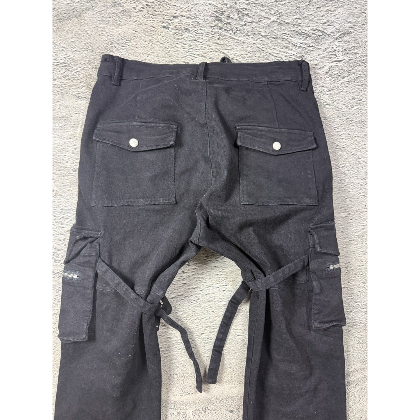 Ruben Kone Avant Garde Cargo strap pants black