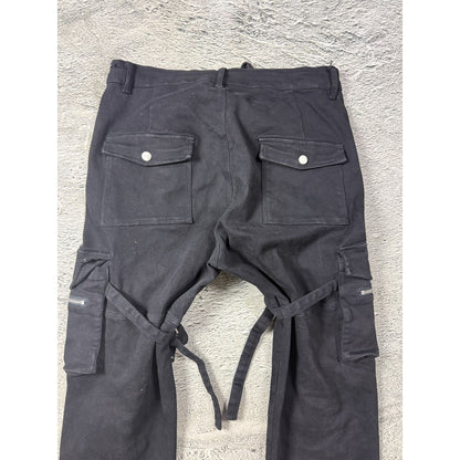 Ruben Kone Avant Garde Cargo strap pants black