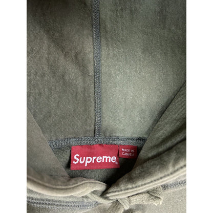 Supreme hoodie The Most Hooded light olive red big logo FW19
