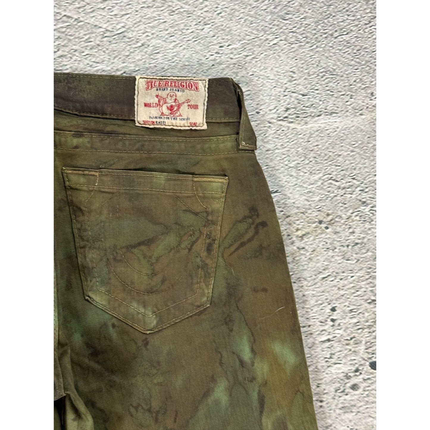 True Religion vintage camo jeans slim Casey skinny