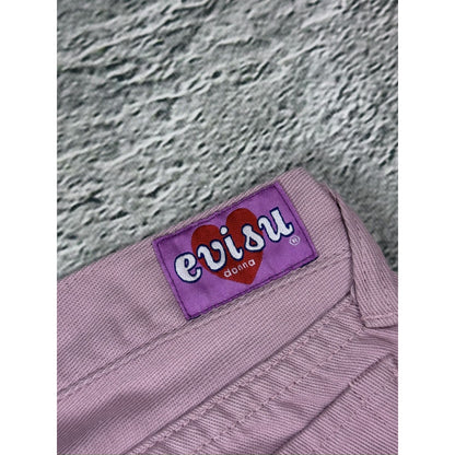 Evisu Donna Pink jeans bootcut flared seagull embroidery