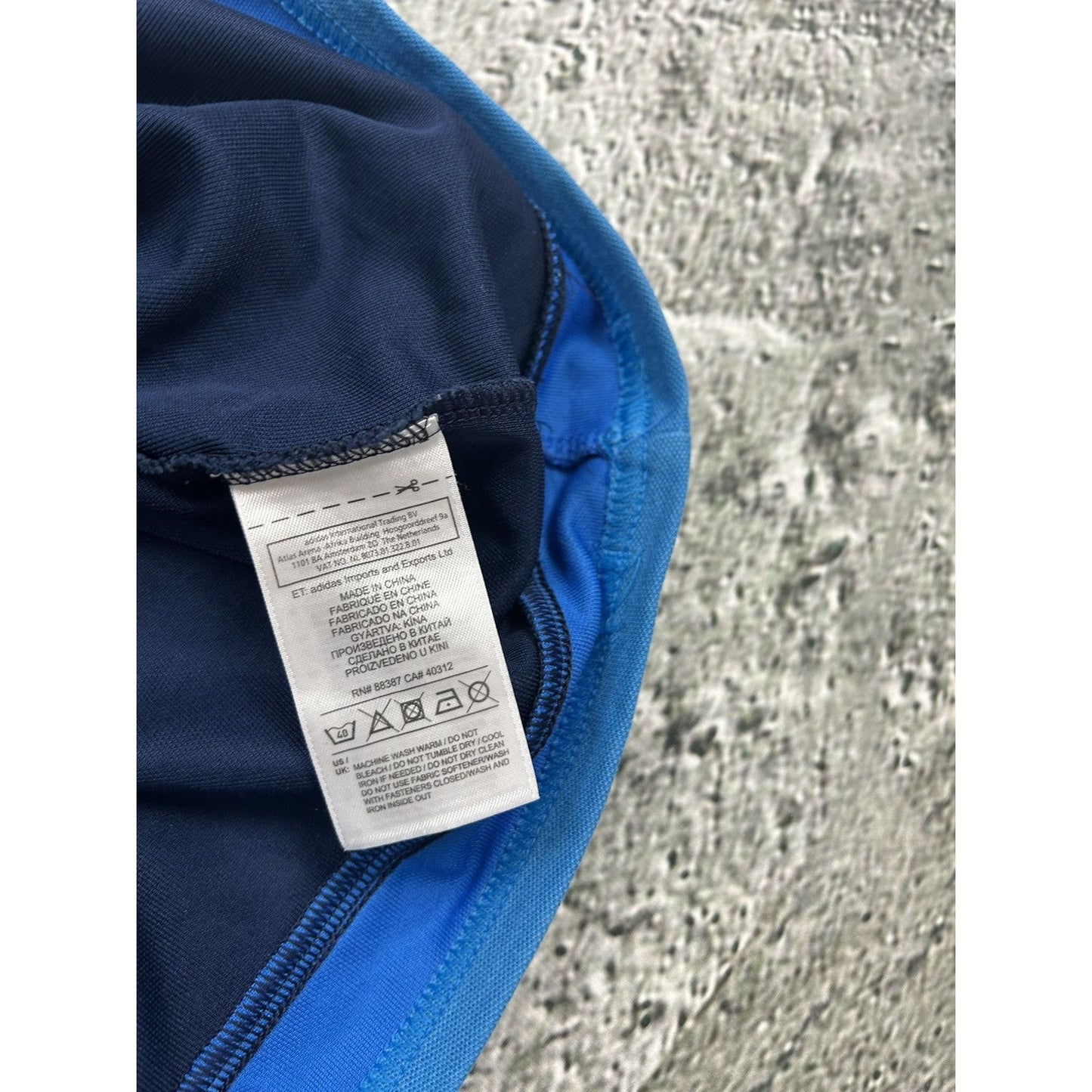 Italy Adidas vintage polo T-shirt navy blue Chief Keef