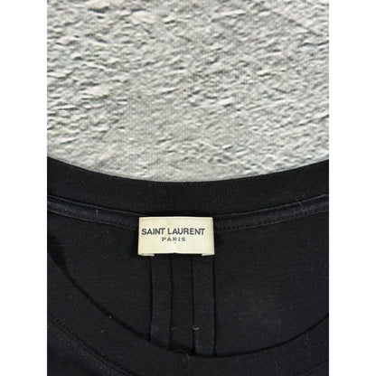 Saint Laurent Dino T-Shirt black SS17 Hedi Slimane fakemink