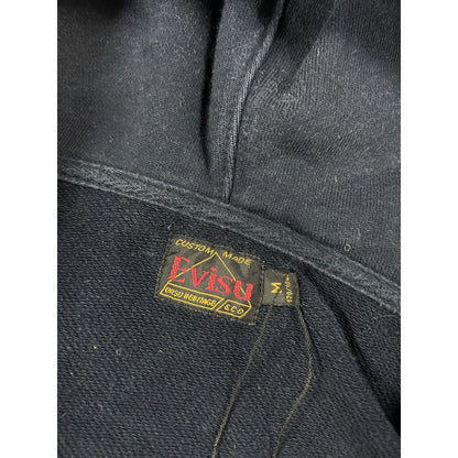 Evisu zip hoodie navy gold logo sweatshirt