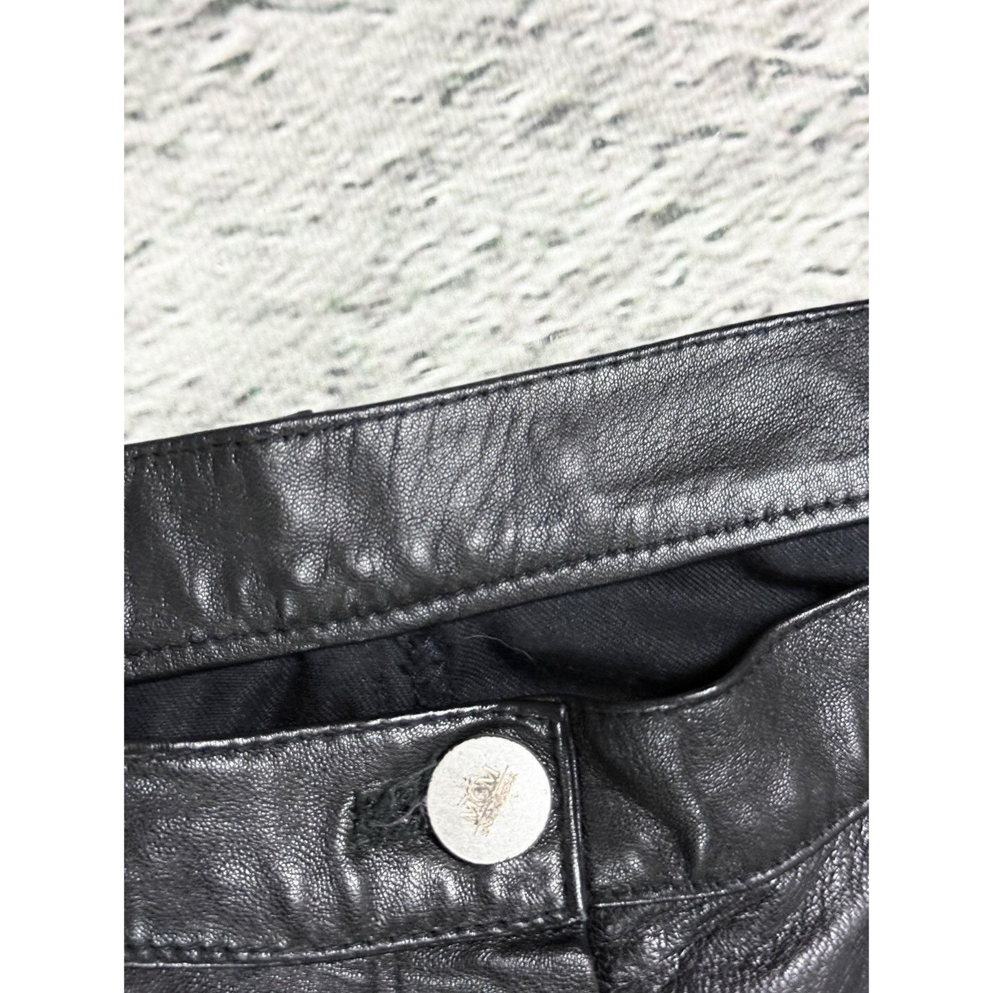 MCM Black Leather Pants Vintage