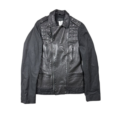 Allsaints Vintage Leather Jacket biker Avant Garde black