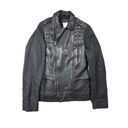 Allsaints Vintage Leather Jacket biker Avant Garde black
