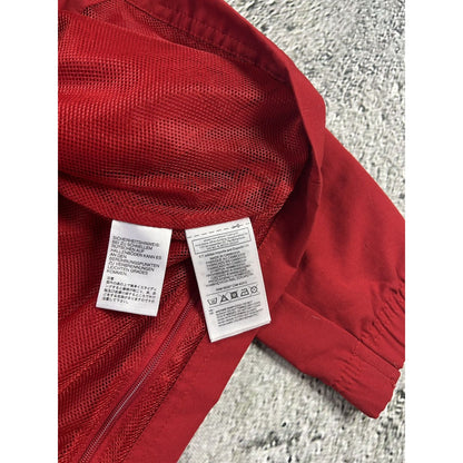 Adidas track jacket vintage red Y2K nylon zip