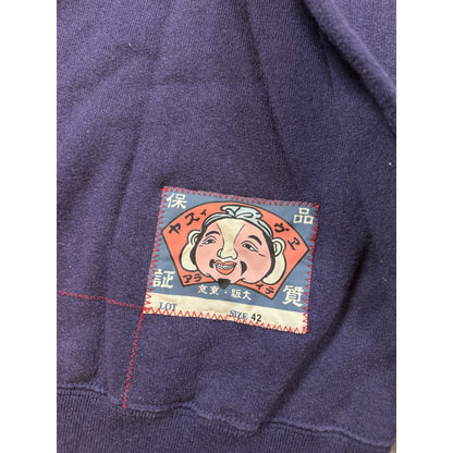 Evisu sweatshirt vintage navy big logo spell out white