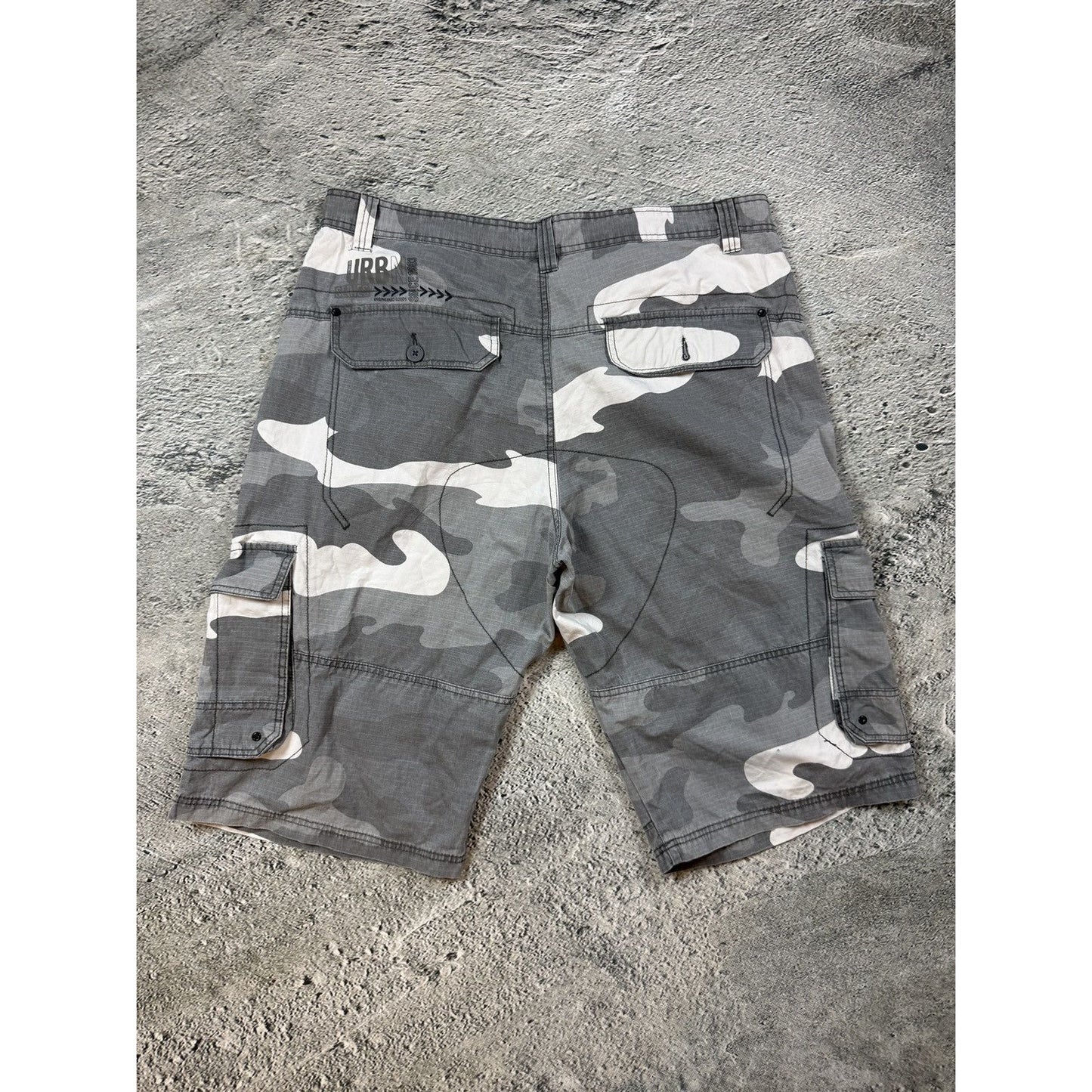 George camo gray shorts jorts y2k