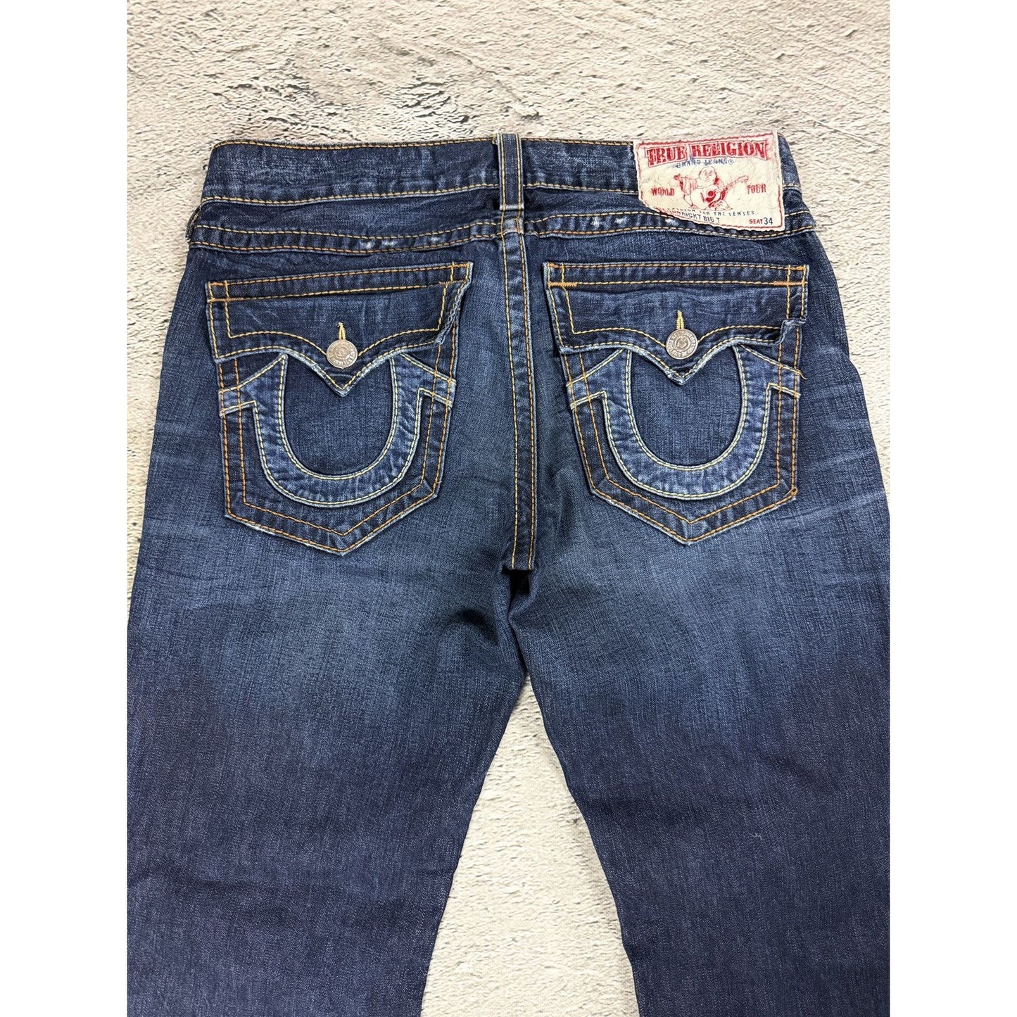 True Religion jeans vintage Ricky denim pants blue big logo