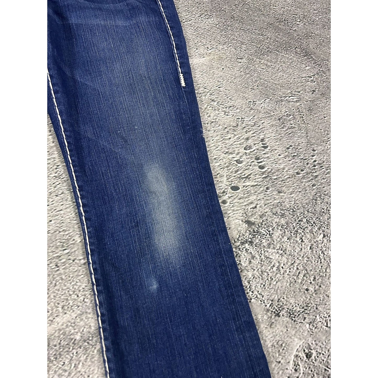 True Religion jeans flared vintage denim pants navy blue