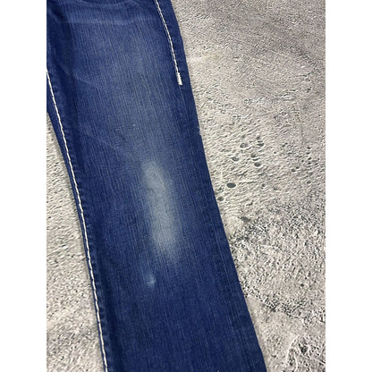 True Religion jeans flared vintage denim pants navy blue