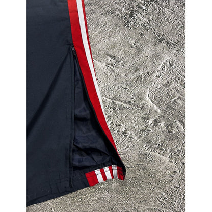 Adidas vintage nylon track pants navy red small logo 2000s