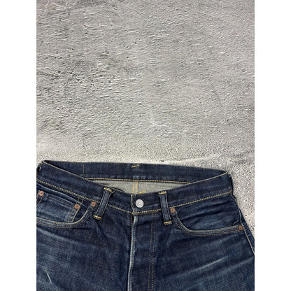 Evisu jeans vintage selvedge black baby blue daicock logo