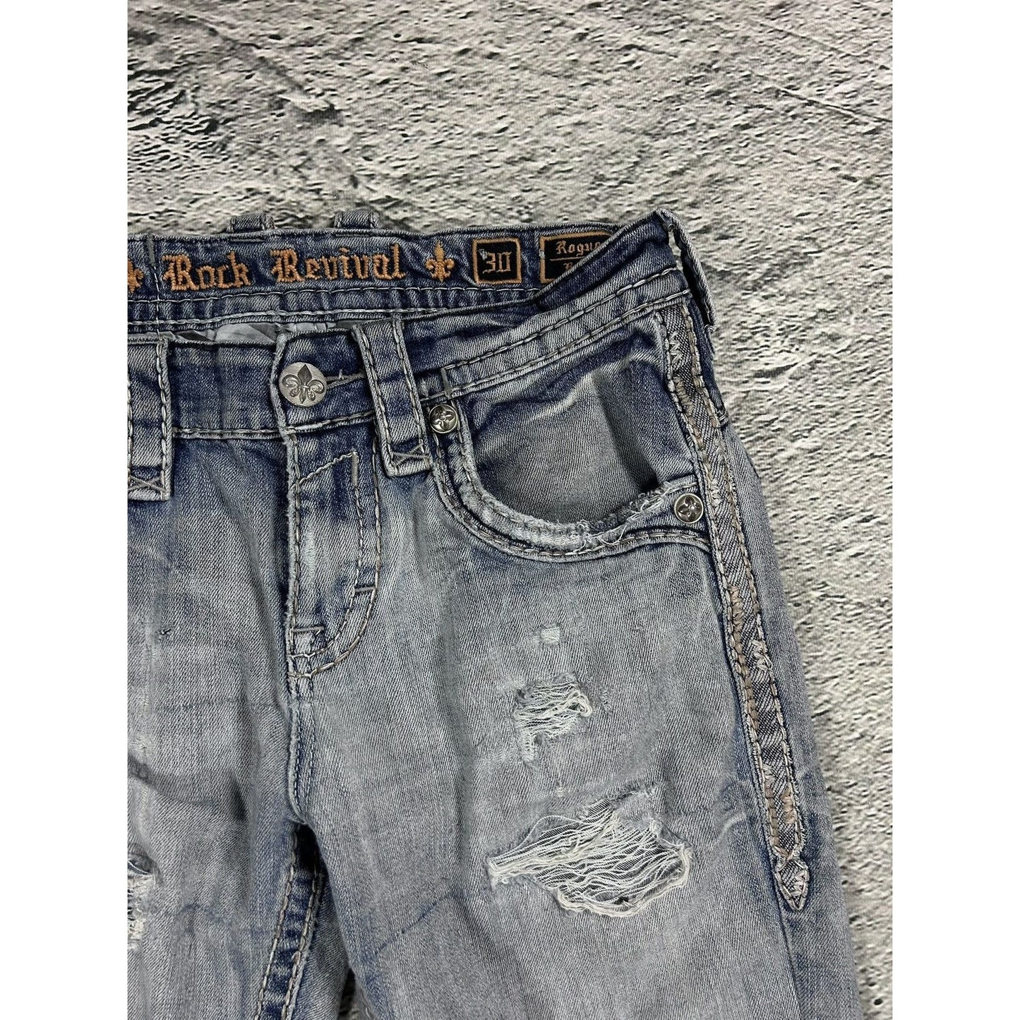 Rock Revival Rogue washed jeans Y2K flared Bootcut