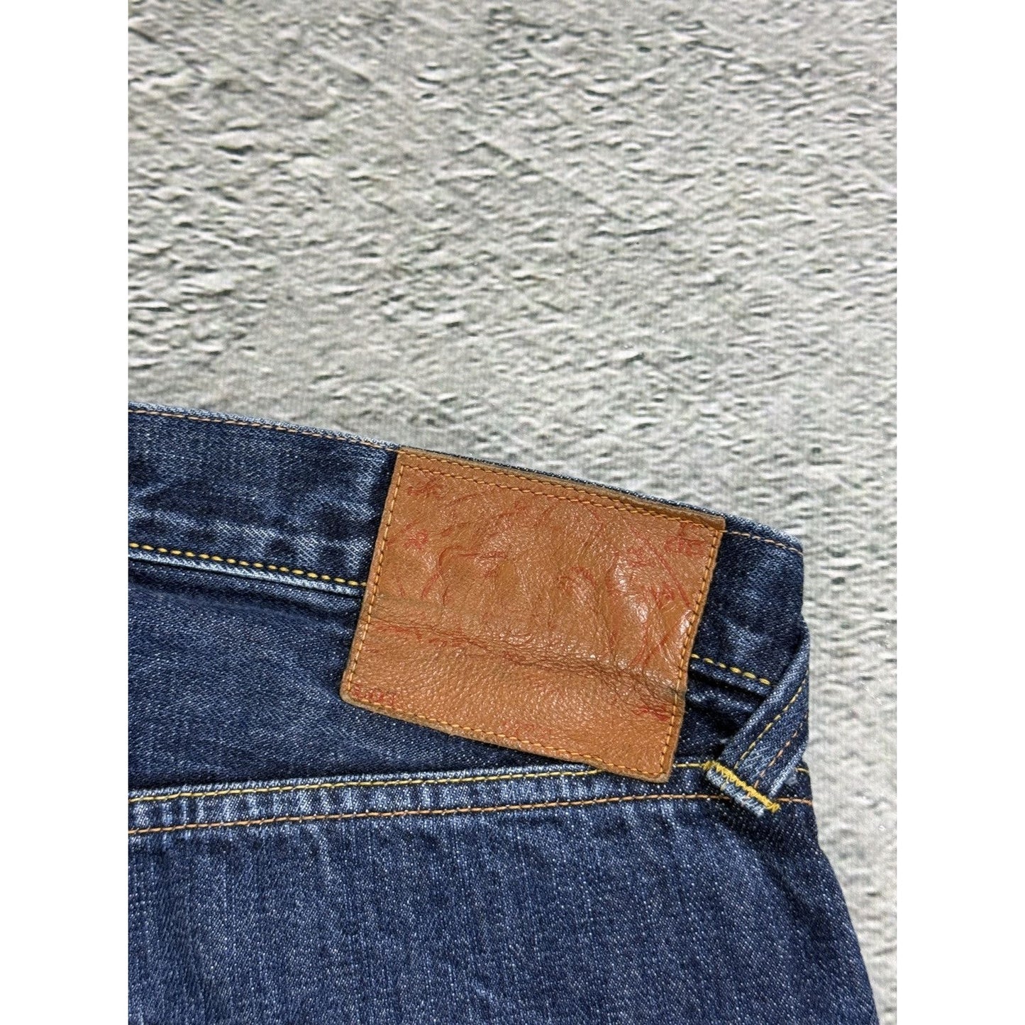 Evisu jeans daicock big logo red selvedge denim Yamane
