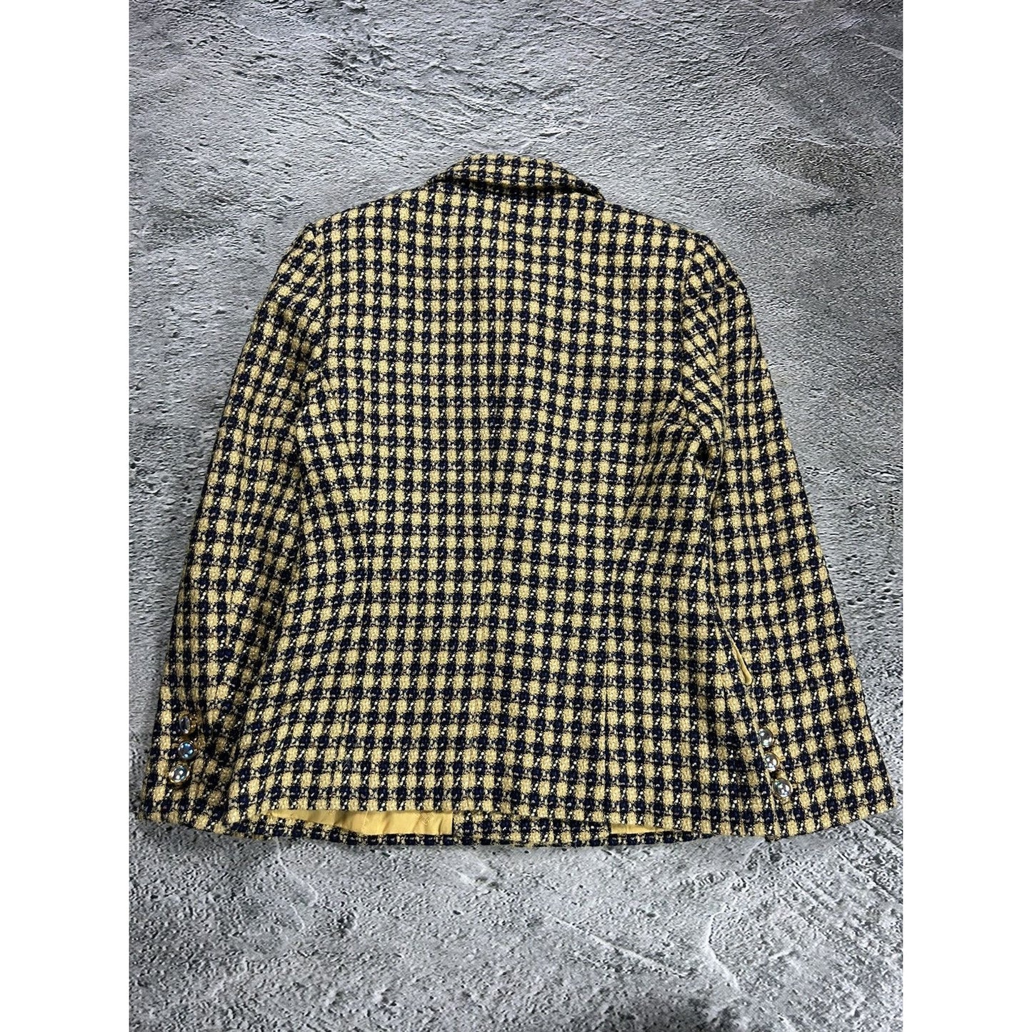 Escada vintage suit wool set blazer + skirt yellow