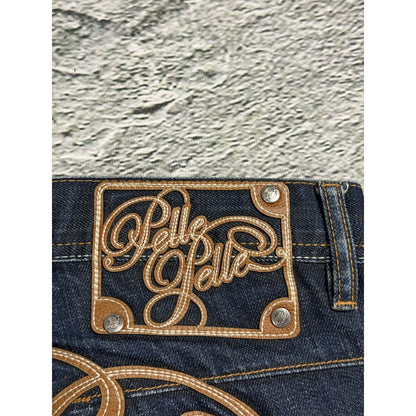Pelle Pelle vintage navy blue jeans Y2K baggy denim big logo