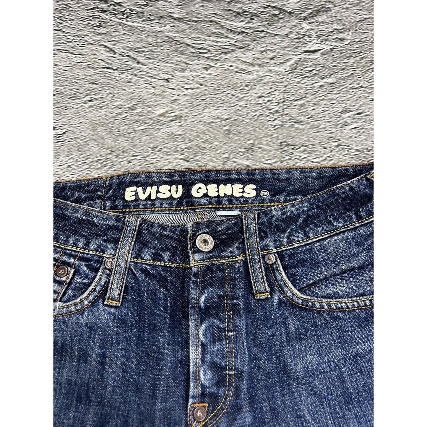 Evisu jeans vintage navy white seagulls Genes