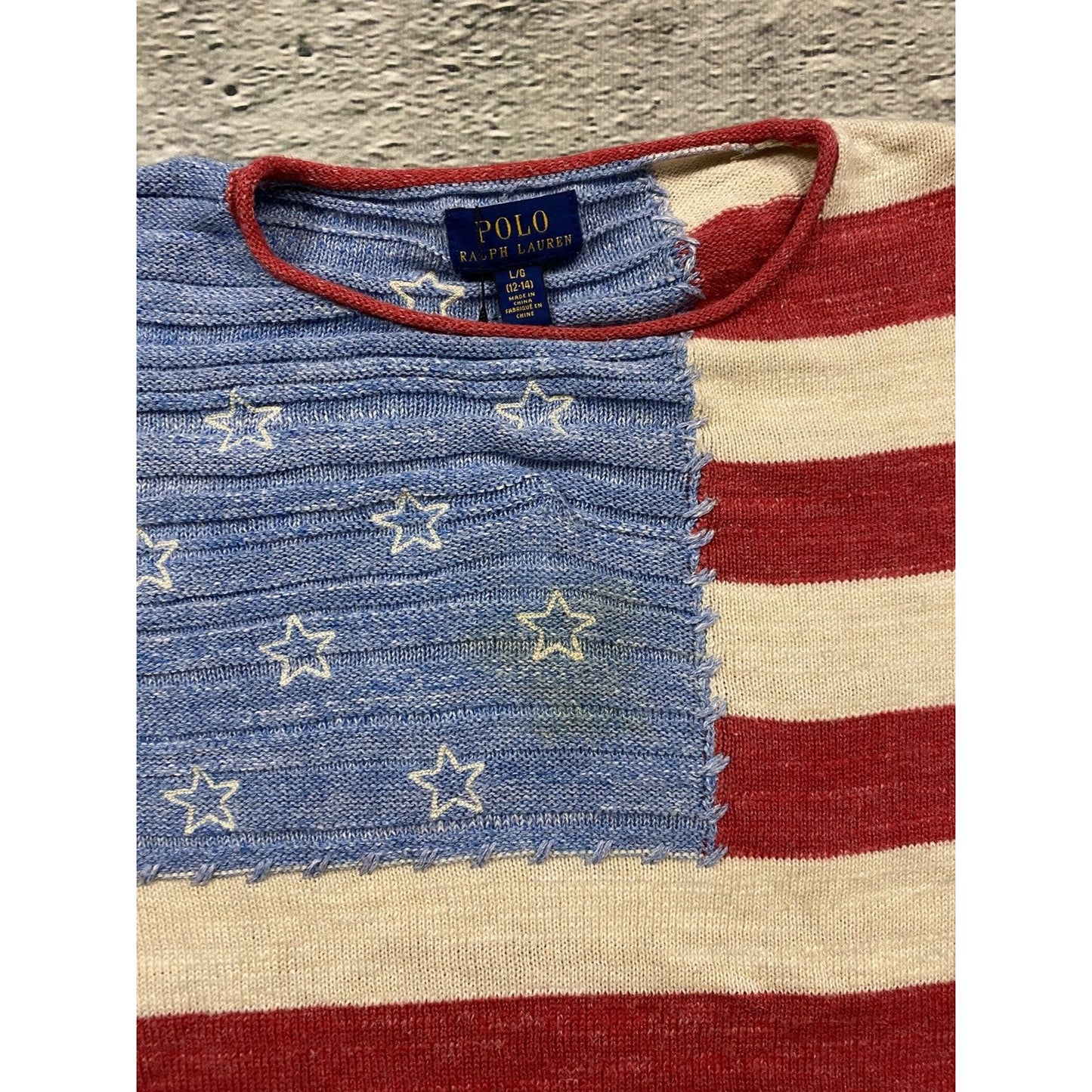 Polo Ralph Lauren union jack american flag USA knit sweater