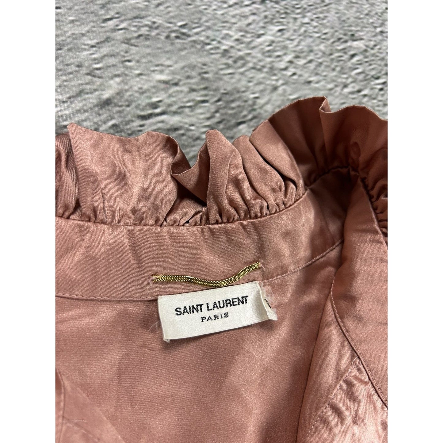 Saint Laurent Paris blouse pink FW16 top