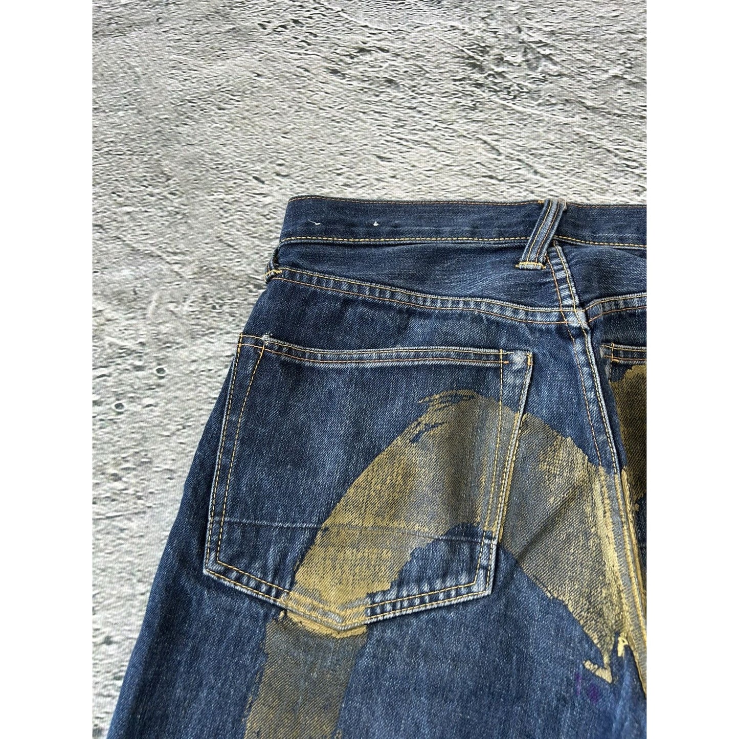Evisu jeans daicock big logo gold selvedge denim Japan