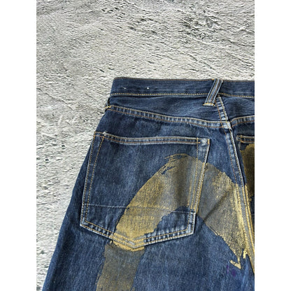 Evisu jeans daicock big logo gold selvedge denim Japan