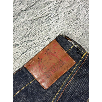Evisu daicock pink jeans vintage raw denim Y2K big logo
