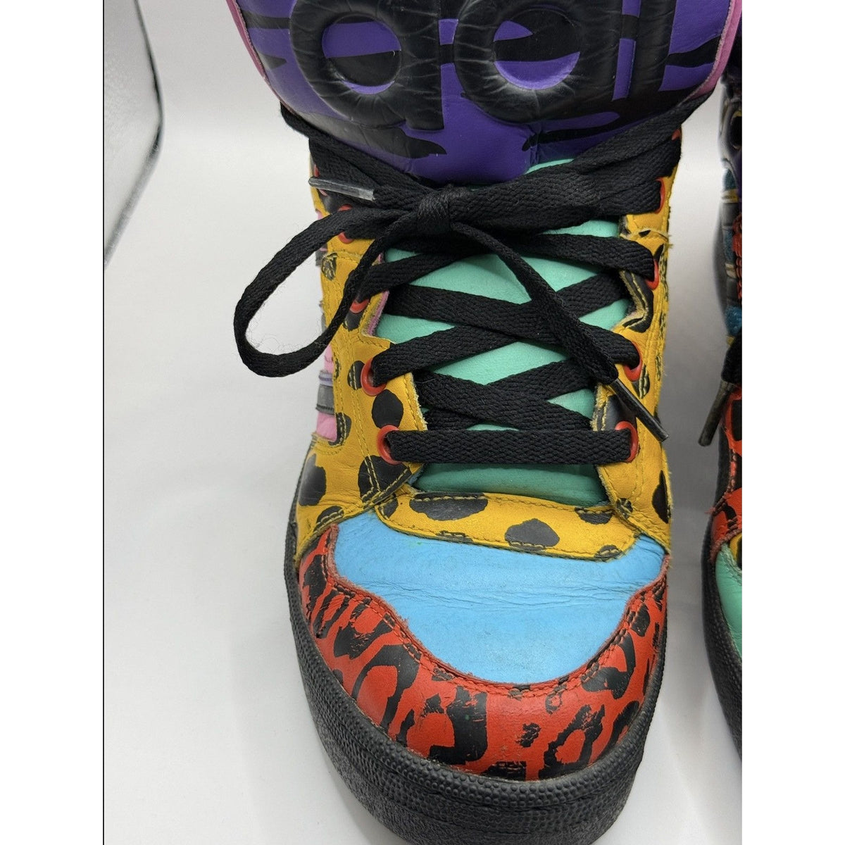 Adidas Originals Jeremy Scott Instinct Hi Black Light Aqua