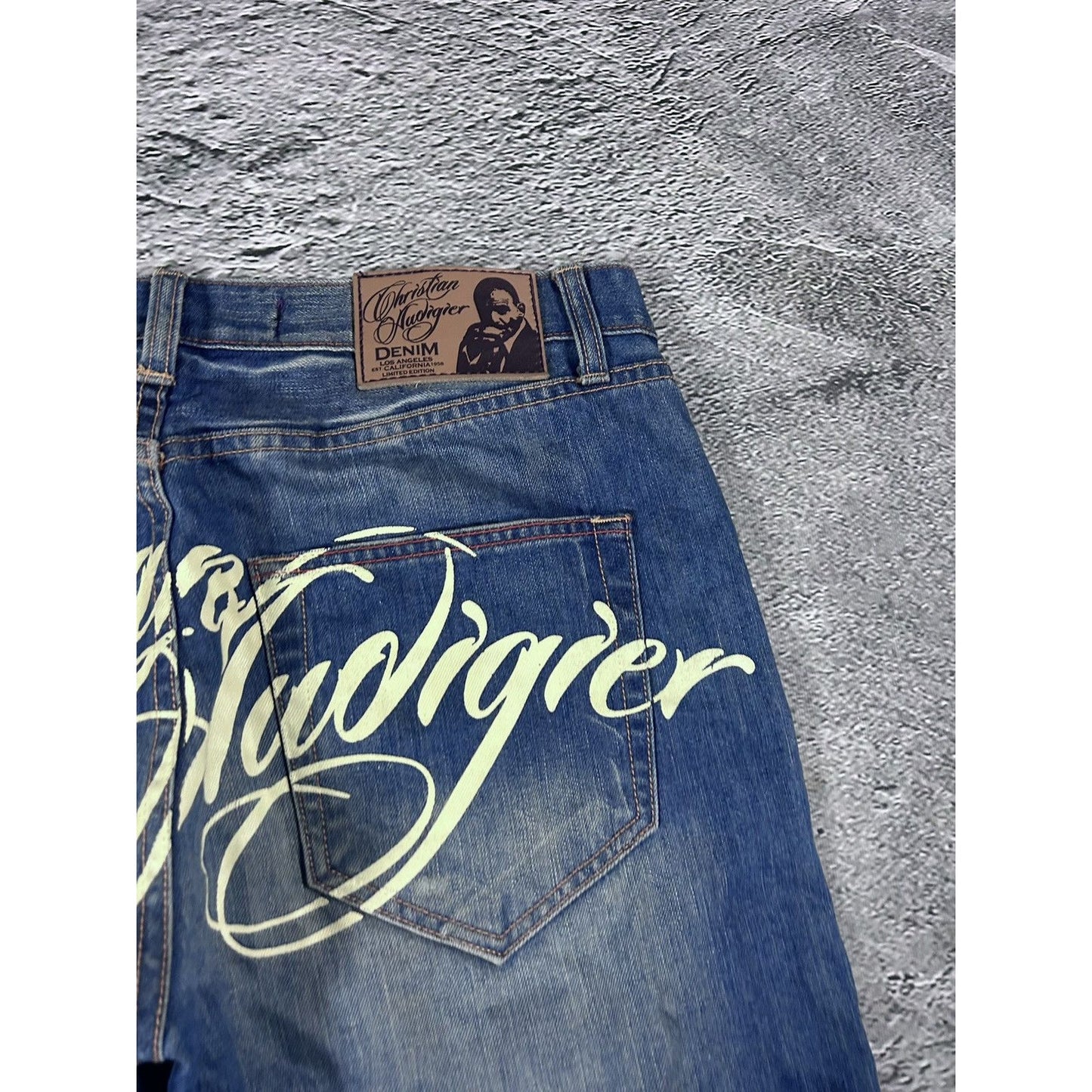 Ed Hardy Christian Audigier vintage jeans big logo pants