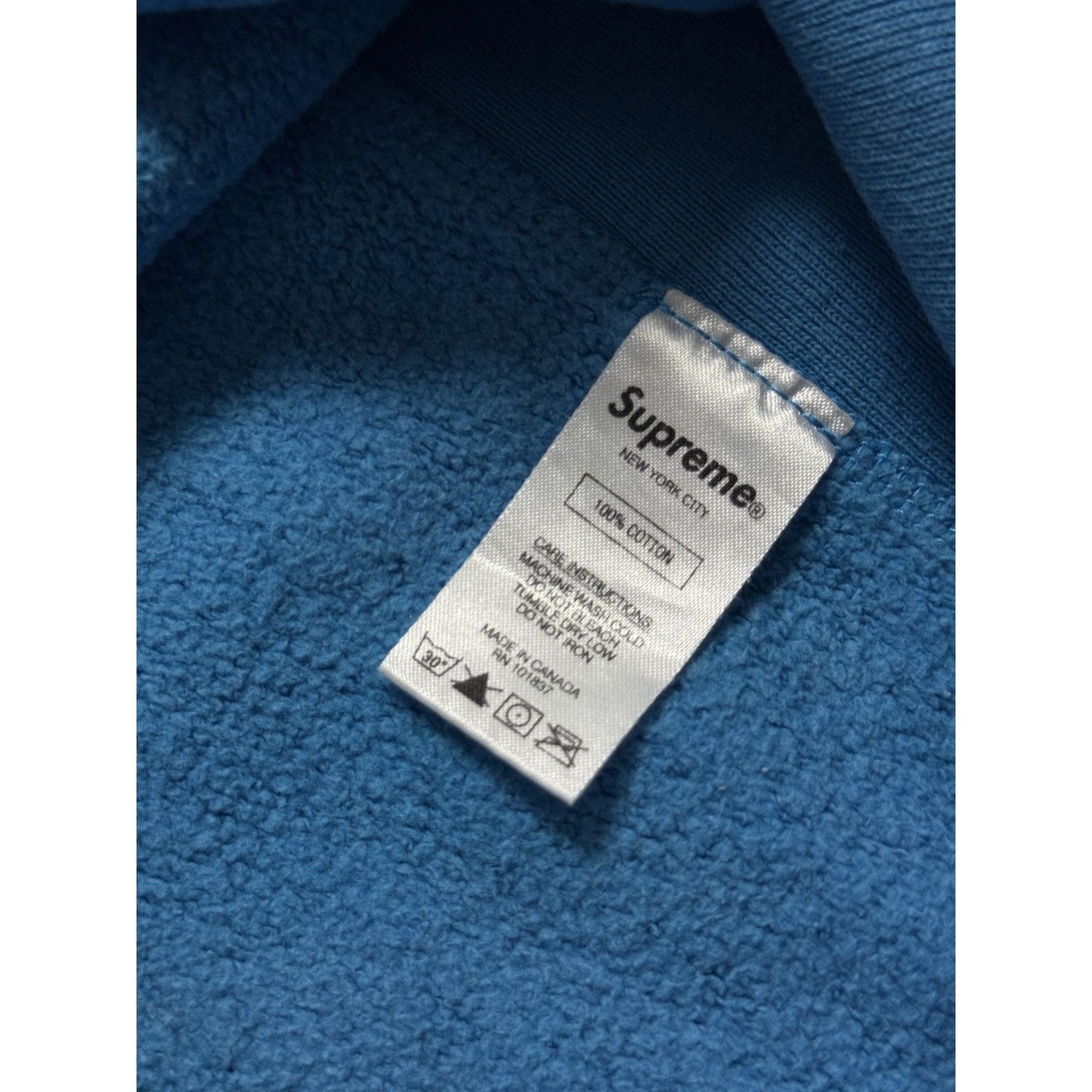 Supreme box logo crewneck blue bogo FW18