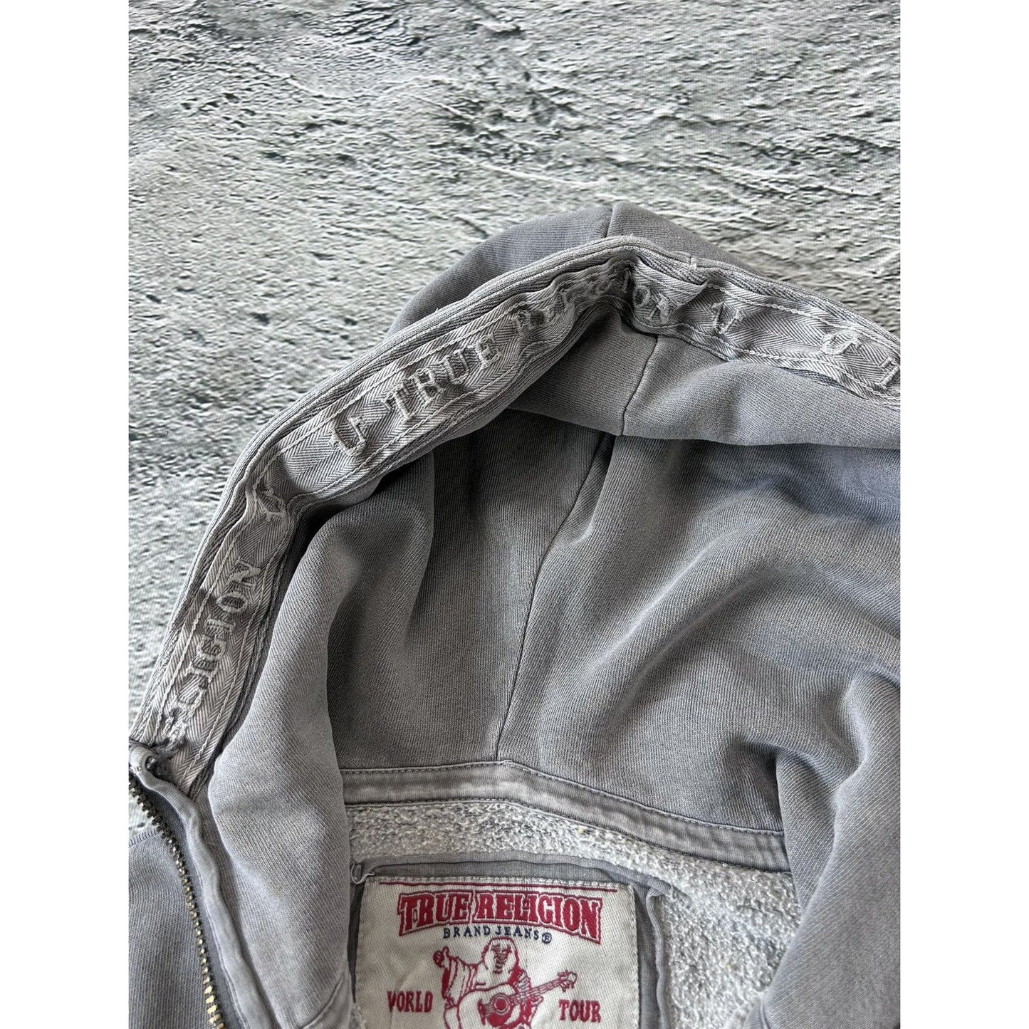 True Religion zip hoodie big logo vintage big logo Y2K