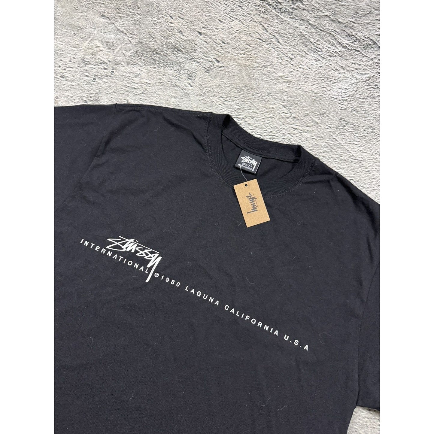 Stussy t-shirt black vintage with tag